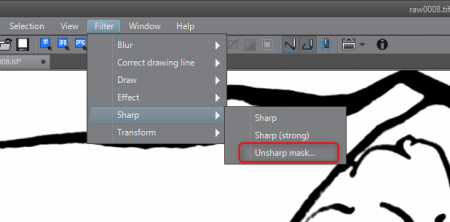 clip-studio-paint-dessin-trait-unsharp-mask