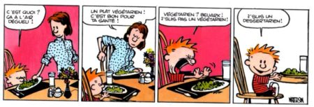 une version colorisée d'un vrai gag de Calvin & Hobbes